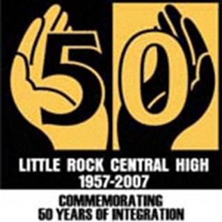 Logo for the City of Little Rock's 50th Anniversary Commission.