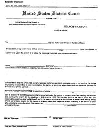 Search Warrant, Page 1 of 2